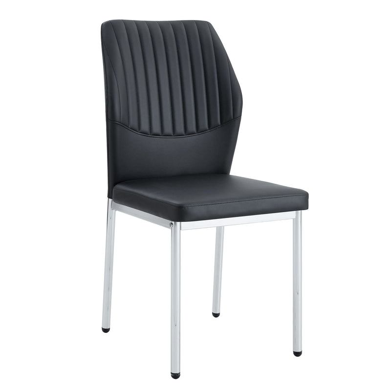 Luxury Simple High Resilience Dining Chair With Metal Legs