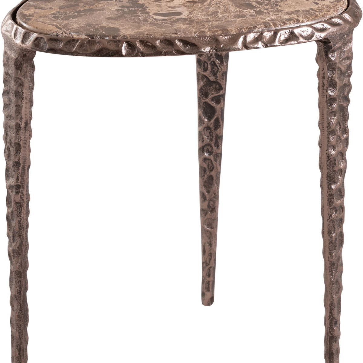 Gild - Aluminum Base And Genuine Marble Top Table - Bronze Finish