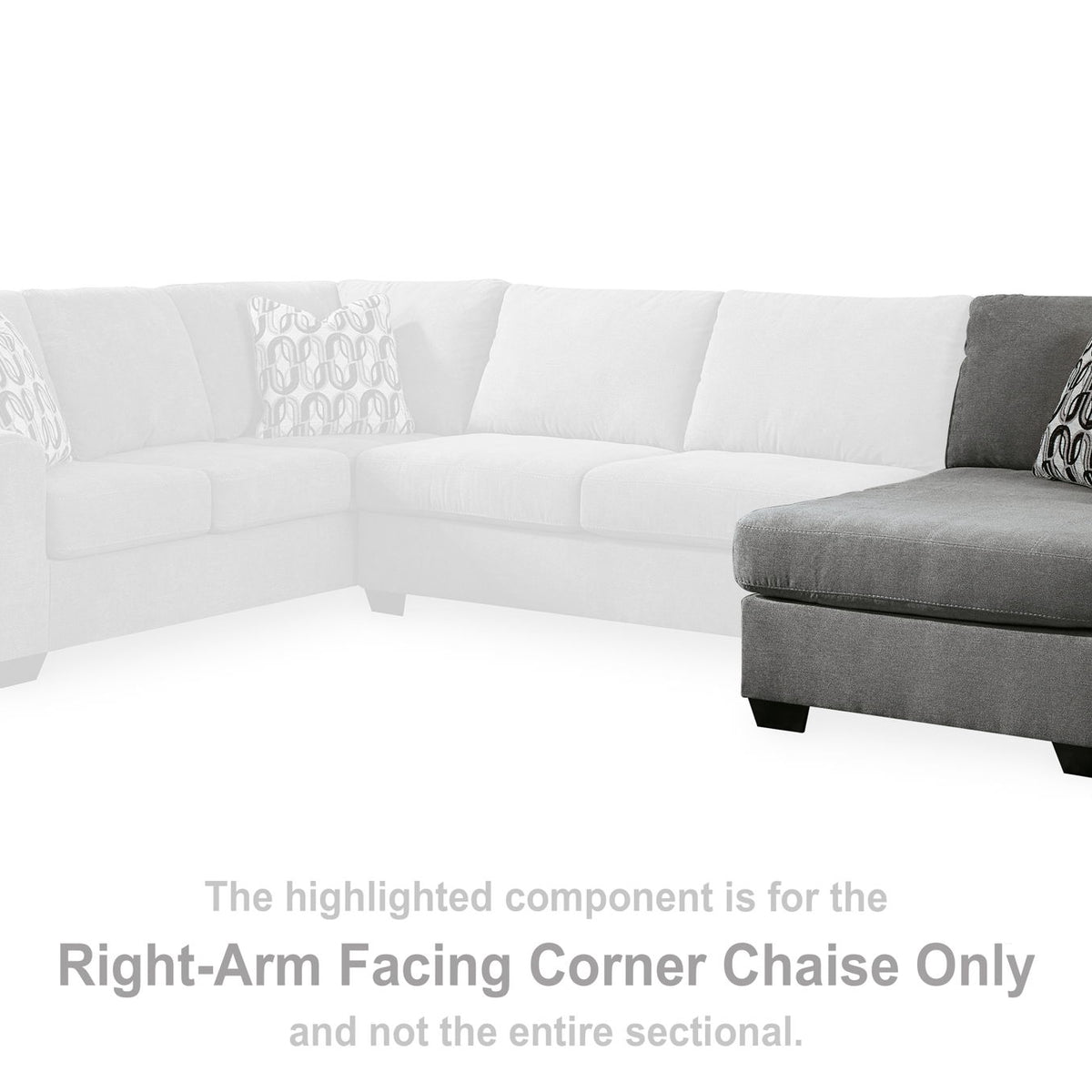 Birkdale Court - Raf Corner Chaise - Gray