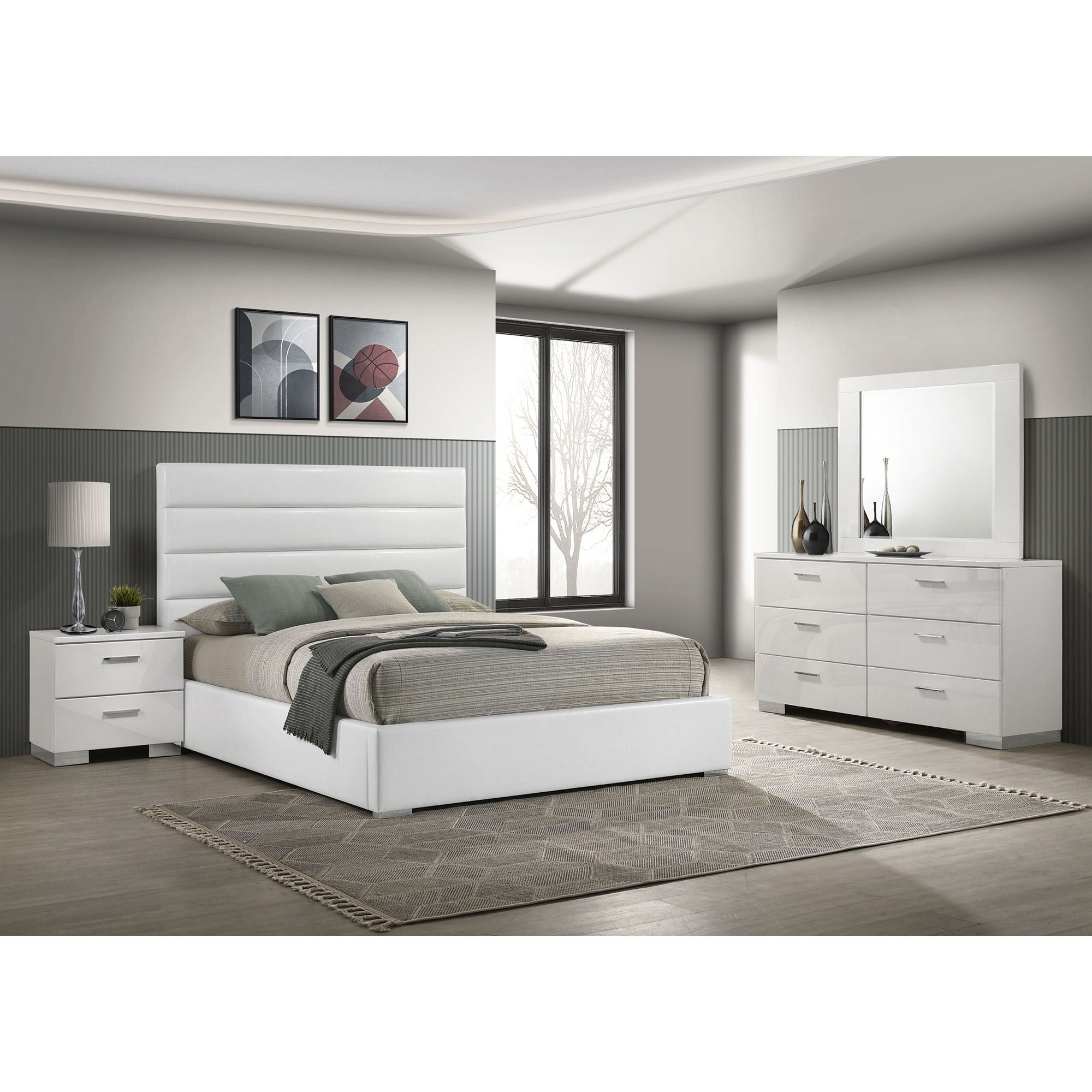 Dulcey - Bedroom Set With Modern Tufted Headboard