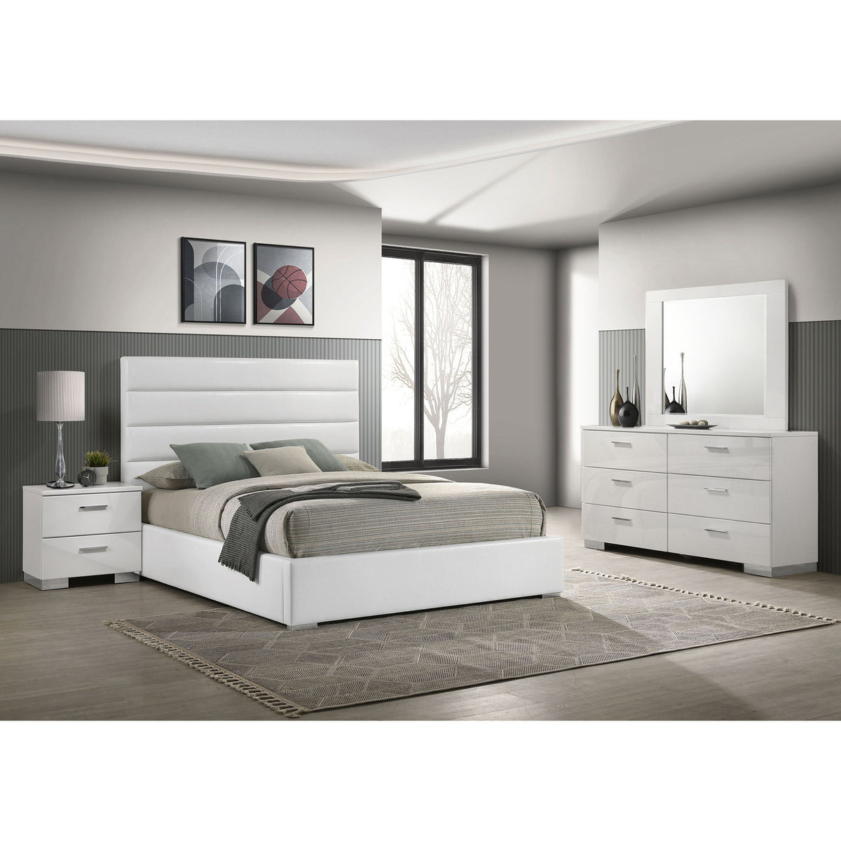 Dulcey - Bedroom Set With Modern Tufted Headboard