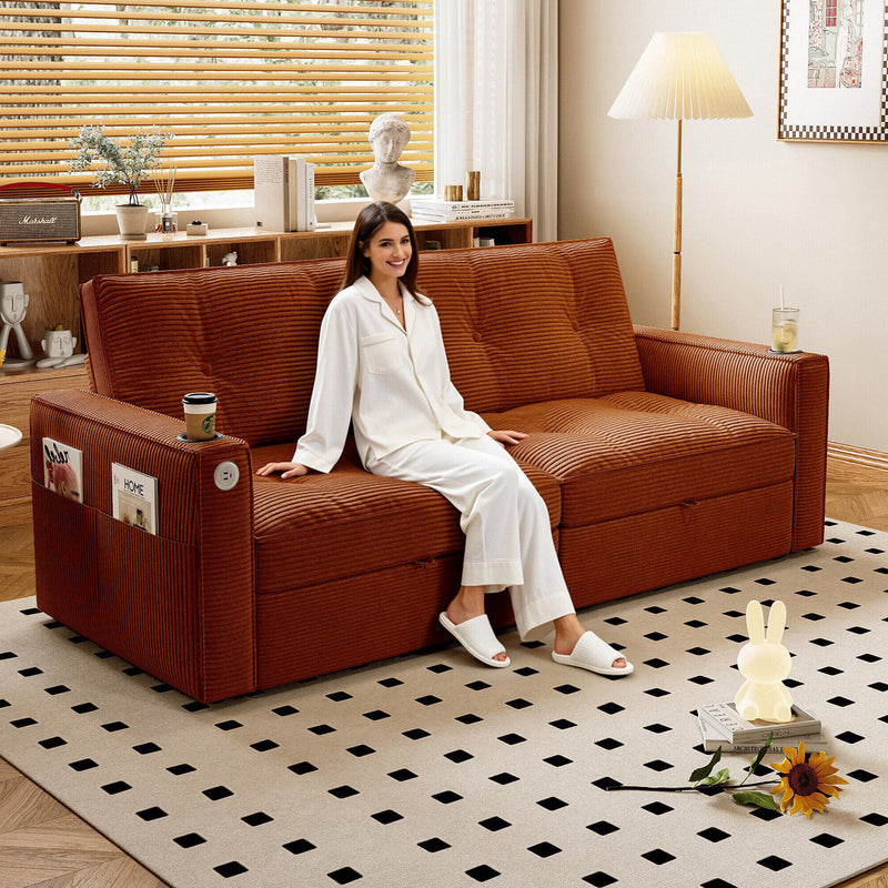 2 In 1 Convertible Sofa Bed For Living Rooms