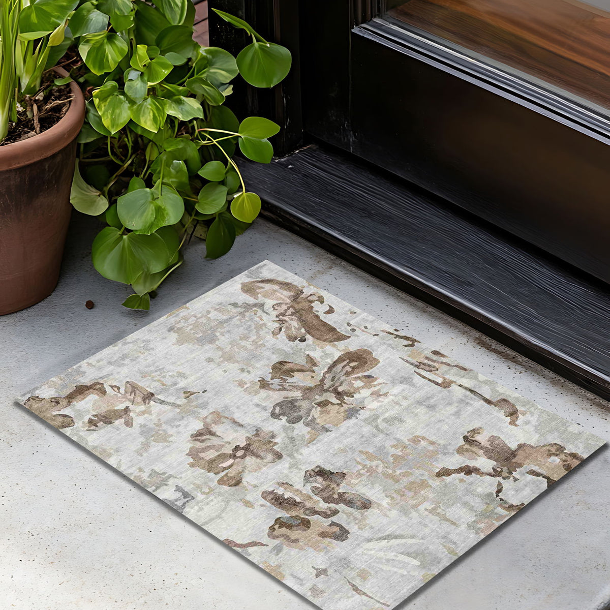 Macau - Non - Slip Accent Rug - Beige Brown / Ivory / Taupe