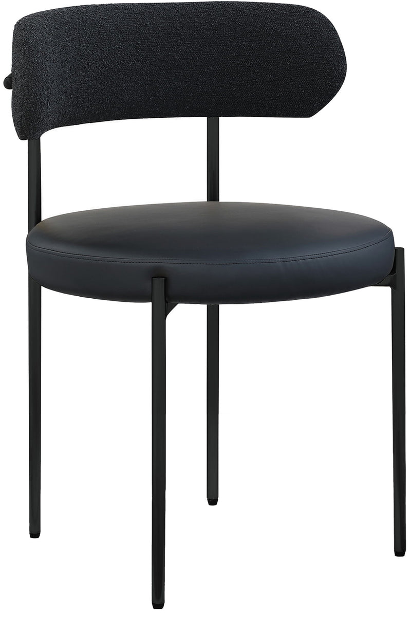 Beacon - Faux Leather Dining Chair With Black Legs (Set of 2)