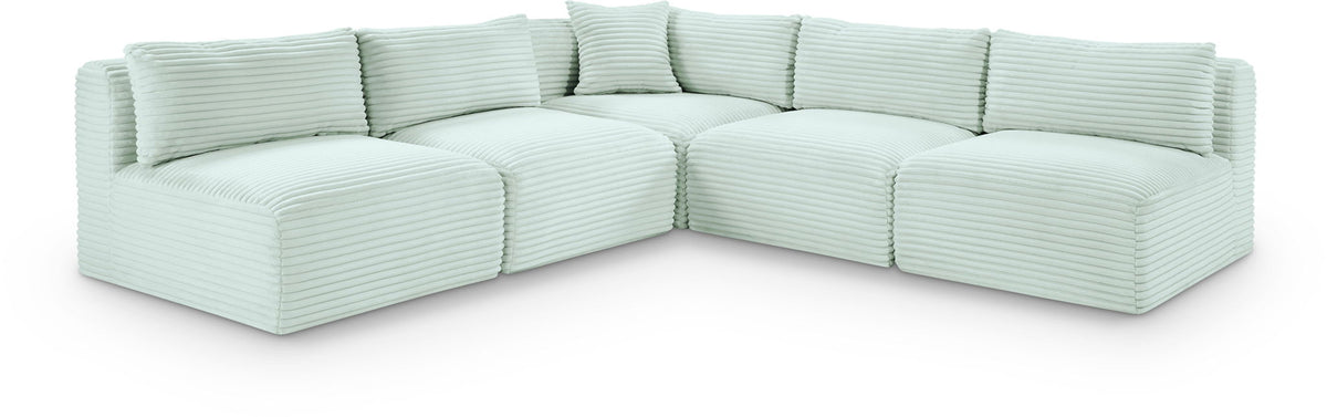 Shaggy - 5 Piece Modular Corner Armless Sectional