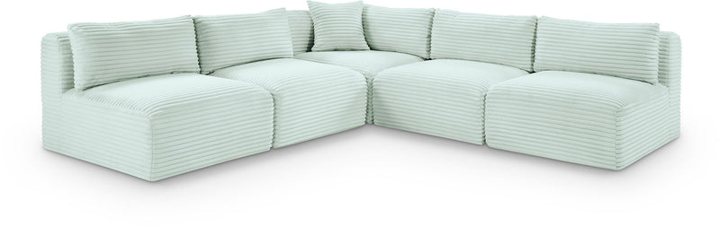 Shaggy - 5 Piece Modular Corner Armless Sectional