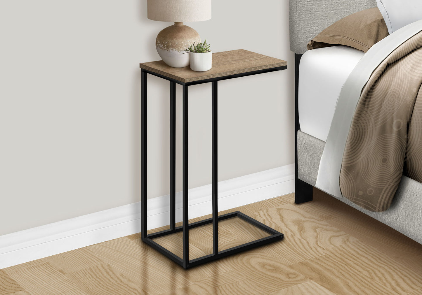 Accent Table, C - Shaped, Space-Saving Functionality