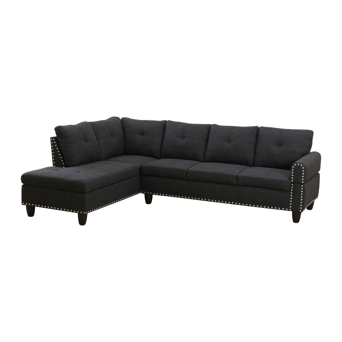 L - Shaped Sectional Sofa With Movable Left Chaise