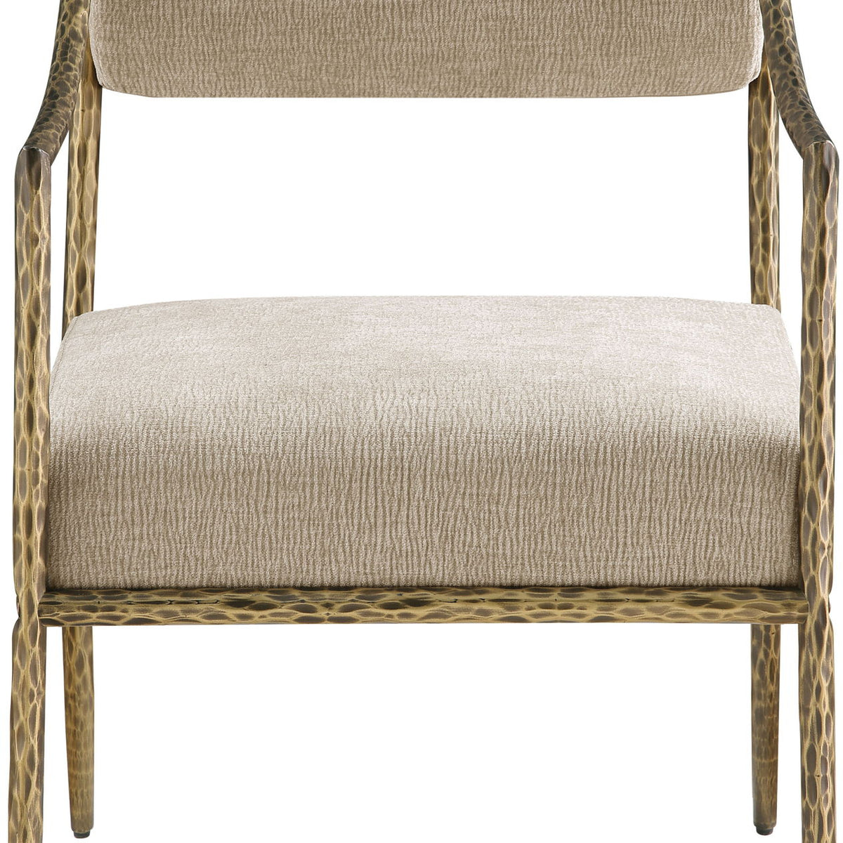 Bastille - Upholstered Dining Arm Chair (Set of 2) - Brass Frame