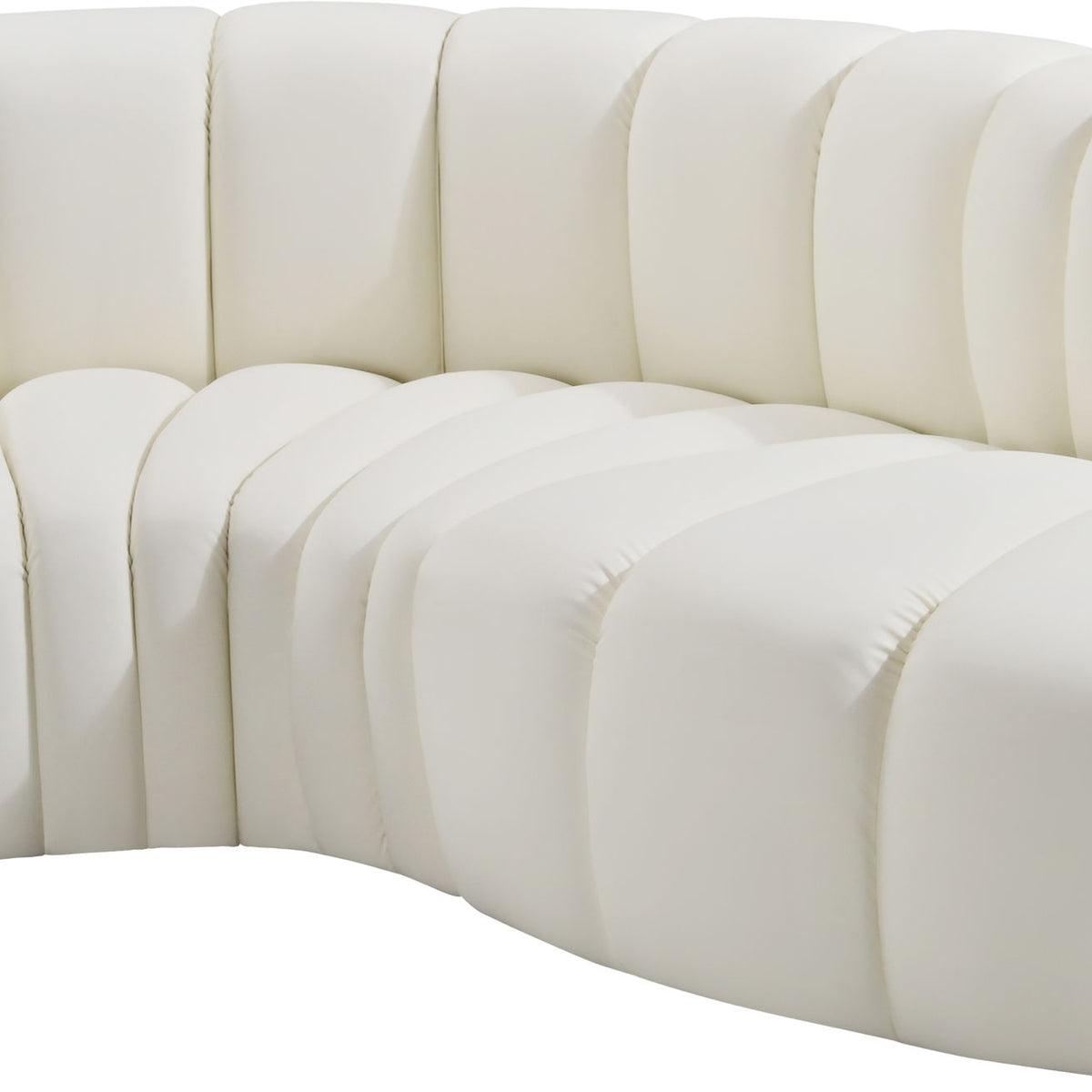 Arc - Faux Leather 3 Piece Modular L-Shaped Sofa