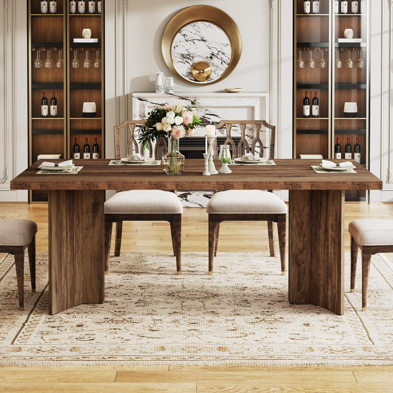 Dining Table For 4 - 6 People, Kitchen Table With Thick Top