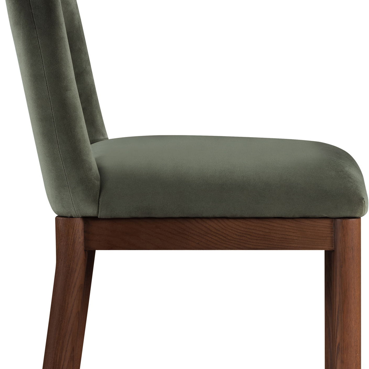 Conrad - Velvet Dining Chair With Brown Legs