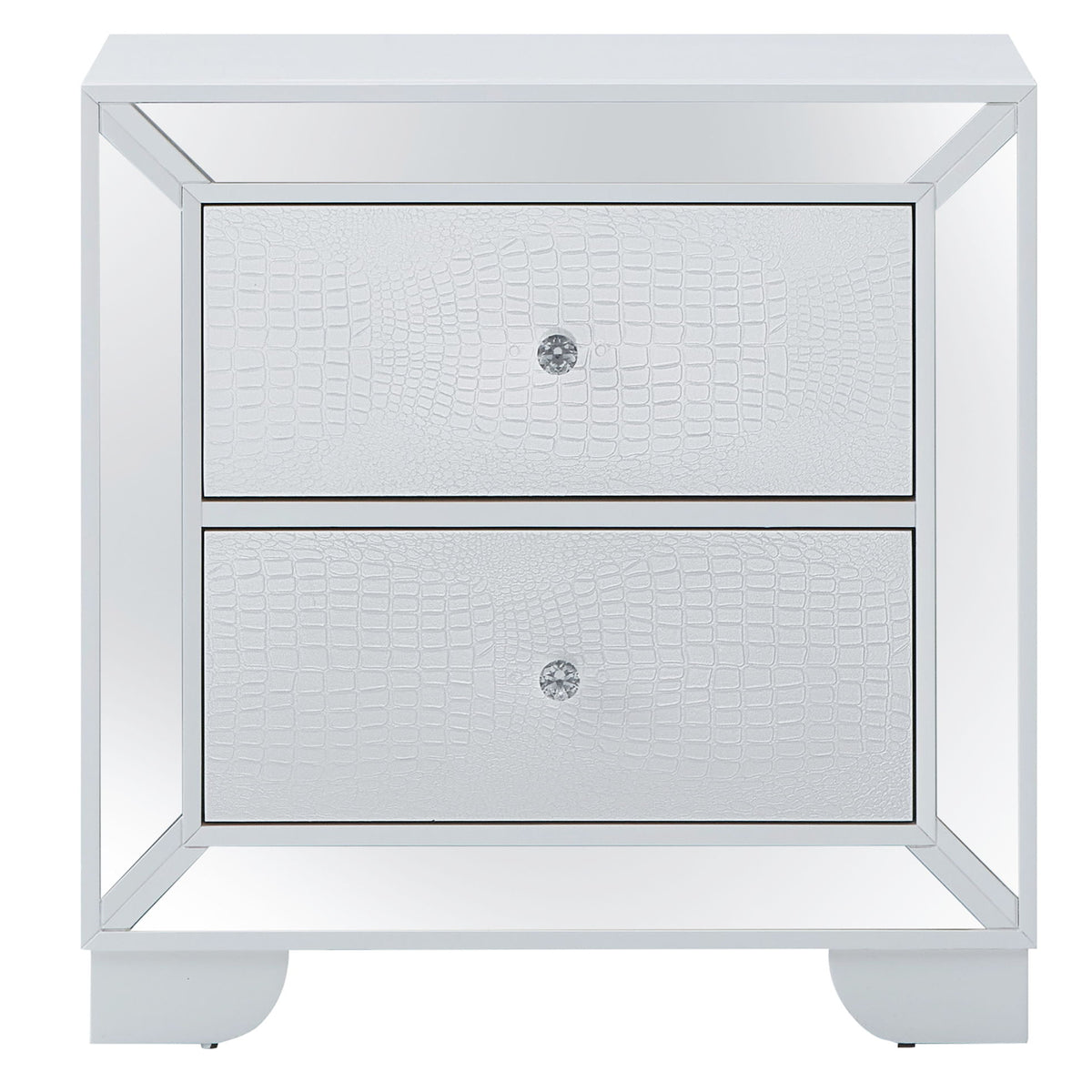 Nightstand Contemporary - Silver Champagne