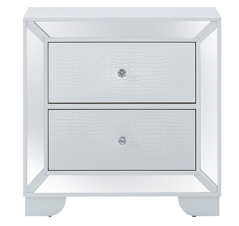 Nightstand Contemporary - Silver Champagne