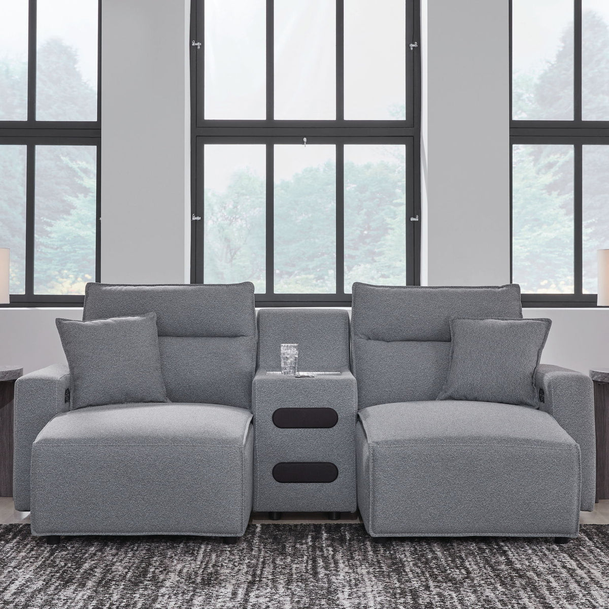 ModMax II - Salt And Pepper - Reclining Sectional