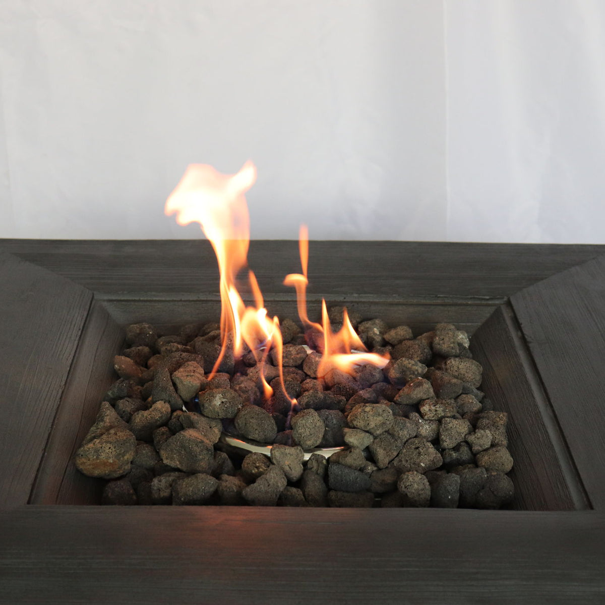 Fiber Reinforced Propane / Natural Gas, Fire Pit Table - Charcoal