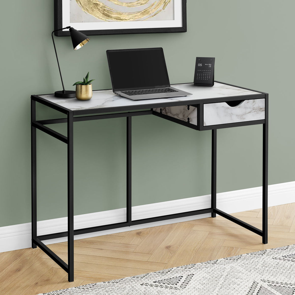 Computer Desk For Home Office, 1 Storage Drawer, Contemporary & Modern