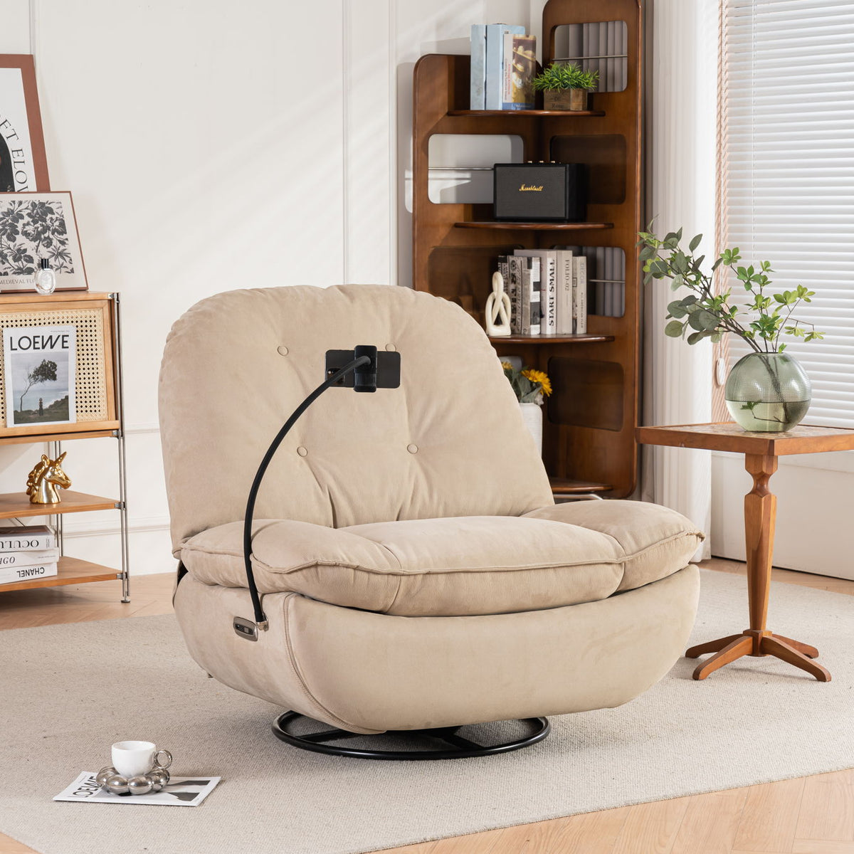 Power Recliner Swivel Glider USB Charger With Bluetooth Music Player, Sleep, Working, Game And Leisure