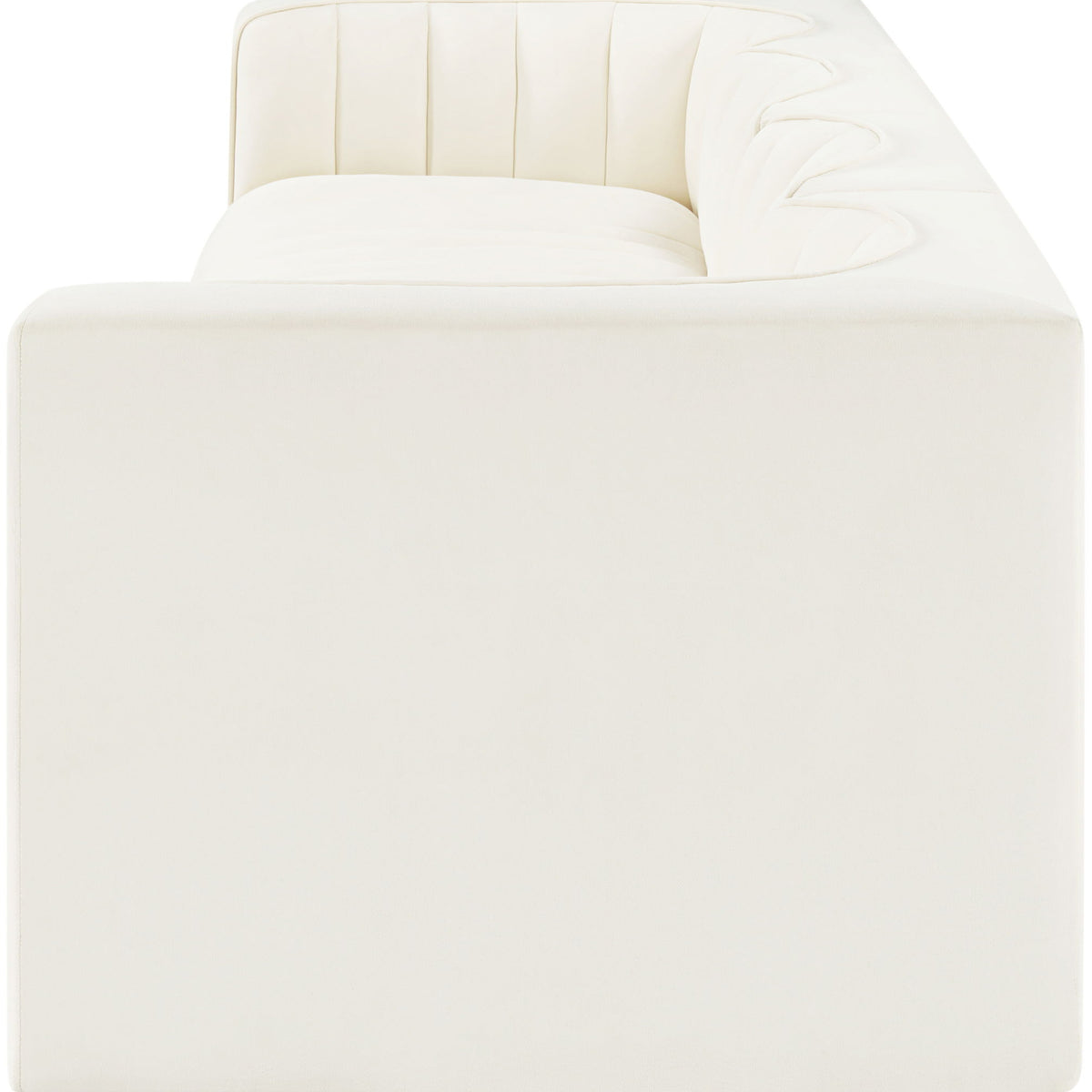 Rummi - Velvet Performance Fabric Upholstered 4 Piece Modular Sofa