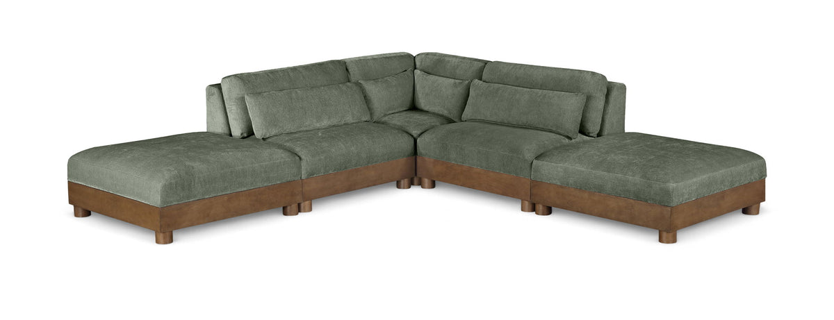 Turin - Fabric Upholstered 5 Piece Modular Sectional