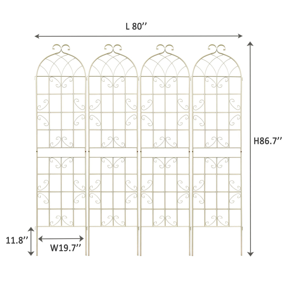 Metal Garden Rustproof Trellis For Climbing Plants Outdoor Flower Support