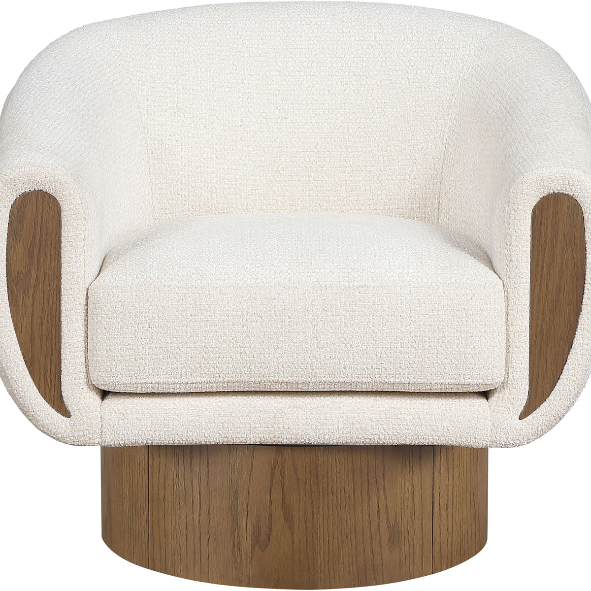 Avella - Interwoven Fabric Swivel Accent Chair