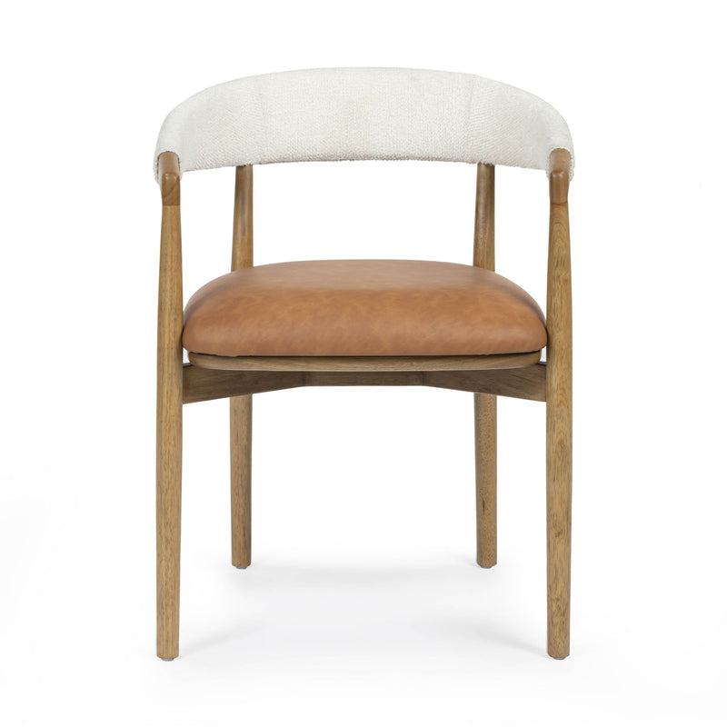 Vina - Dining Chair - Cognac / Cream