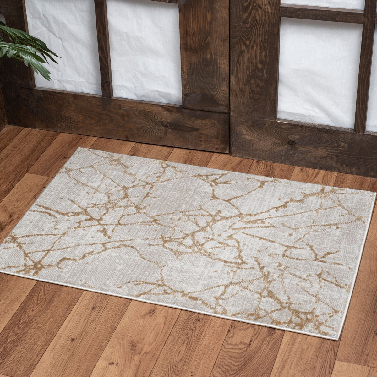 Elegance - 5'3" X 7'3" Area Rug - Gold, Polyester