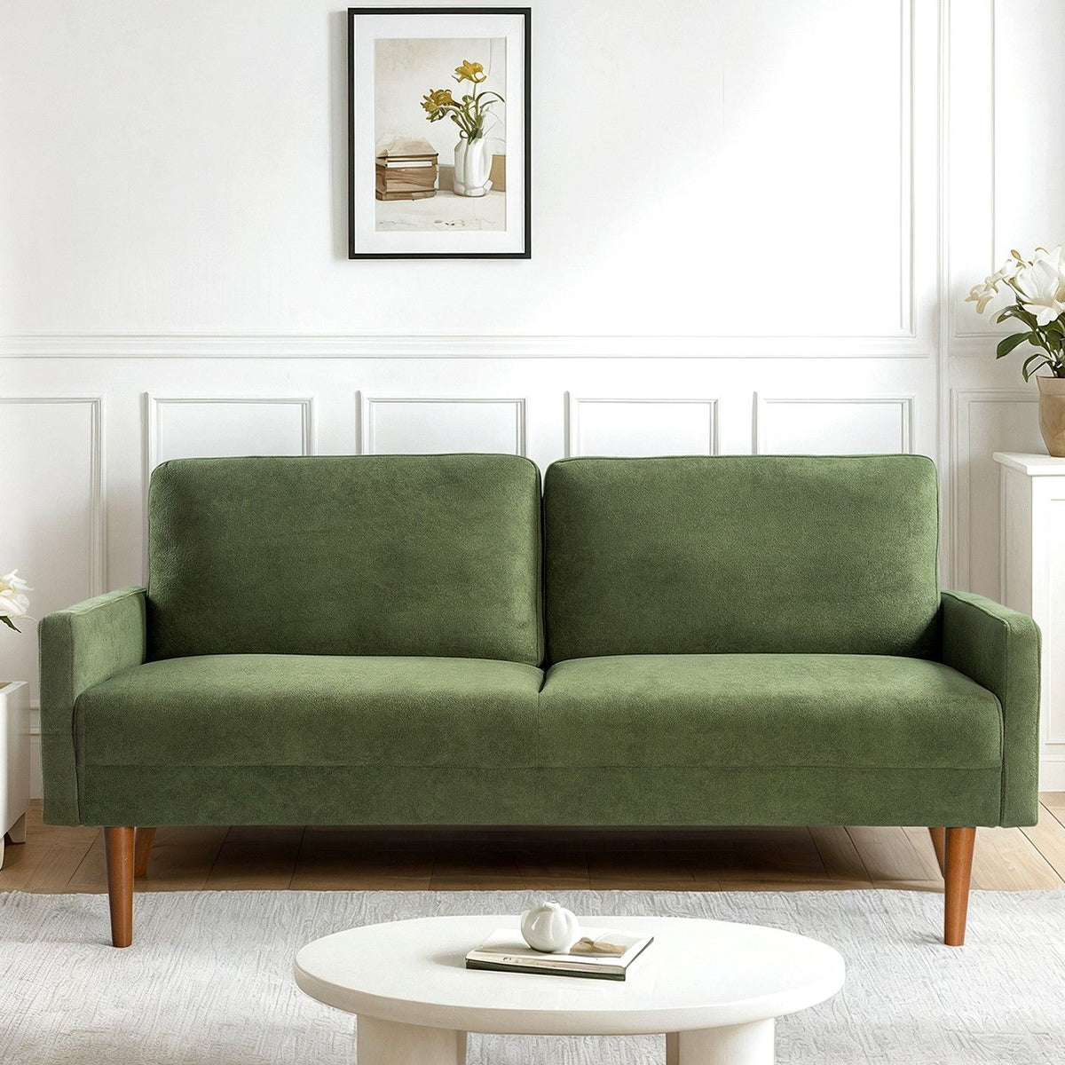 Sofa, European Style With Sleek Design, Modern & Vintage Flair, Upholstered 3 Seater Couch