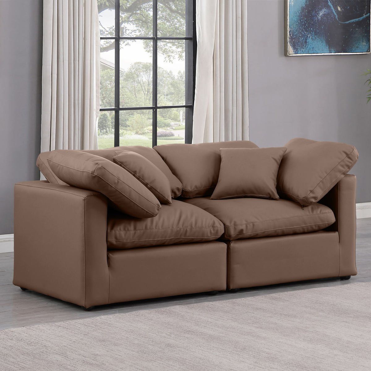 Indulge - Faux Leather 2 Seat Modular Sofa