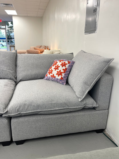 Grey 4 Piece Cloud Couch Sectional