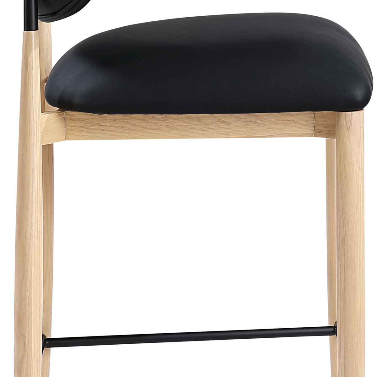 Riccio - Stool - Natural And Black Frame