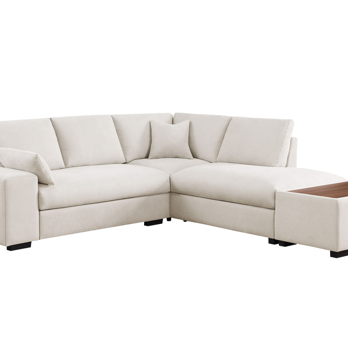 Joshua - 100" Sectional Sofa with Right Facing Chaise and Console Ottoman