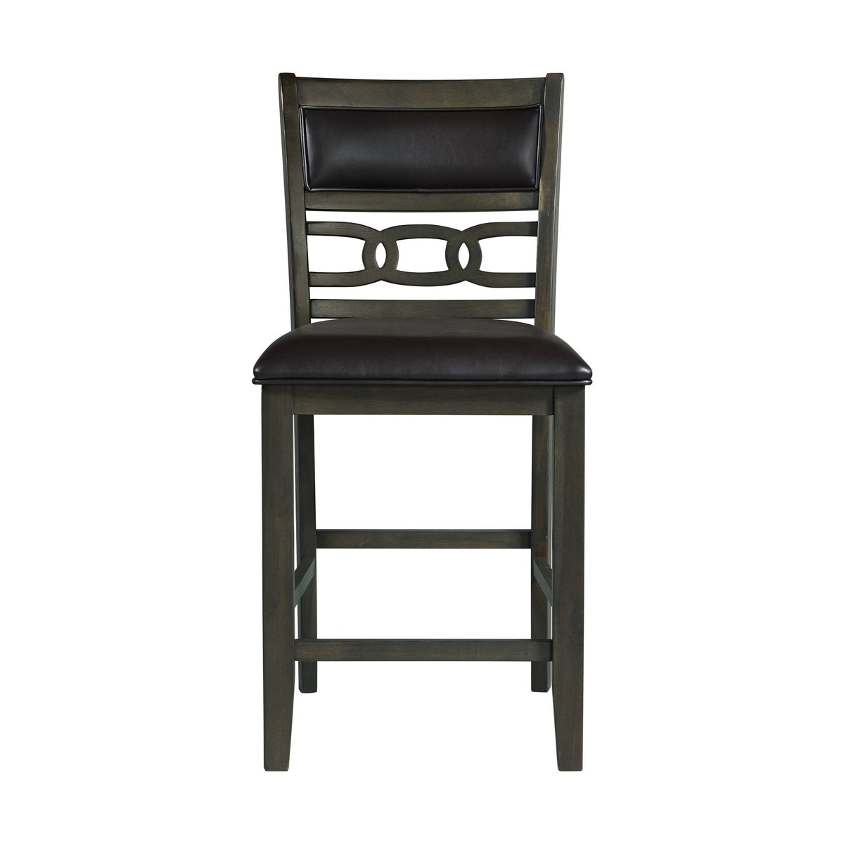 Amherst - Counter Side Chair With PU Cushion (Set of 2) - Gray Finish