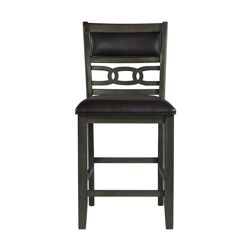 Amherst - Counter Side Chair With PU Cushion (Set of 2) - Gray Finish