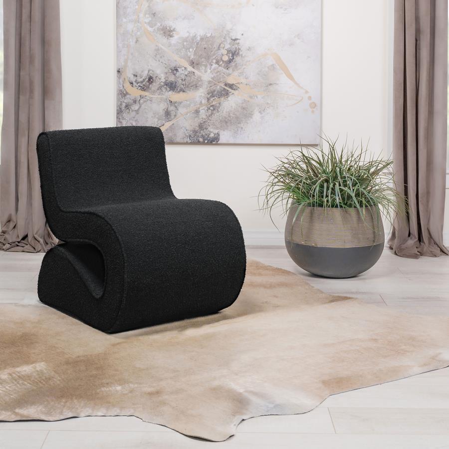 Ronea - Boucle Upholstered Armless Curved Chair