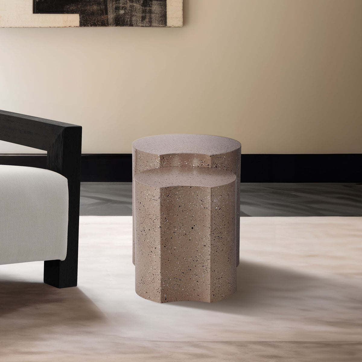 Dimple - Modular End Table - Terazzo Finish