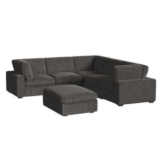Esprit - Modular Armless Chair - Grand Cord Charcoal