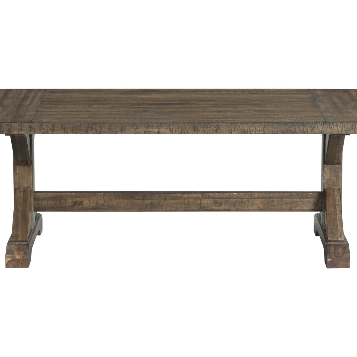 Finn - 3 Piece Accent Trestle Table Set-Coffee Table & Two End Tables - Dark Walnut