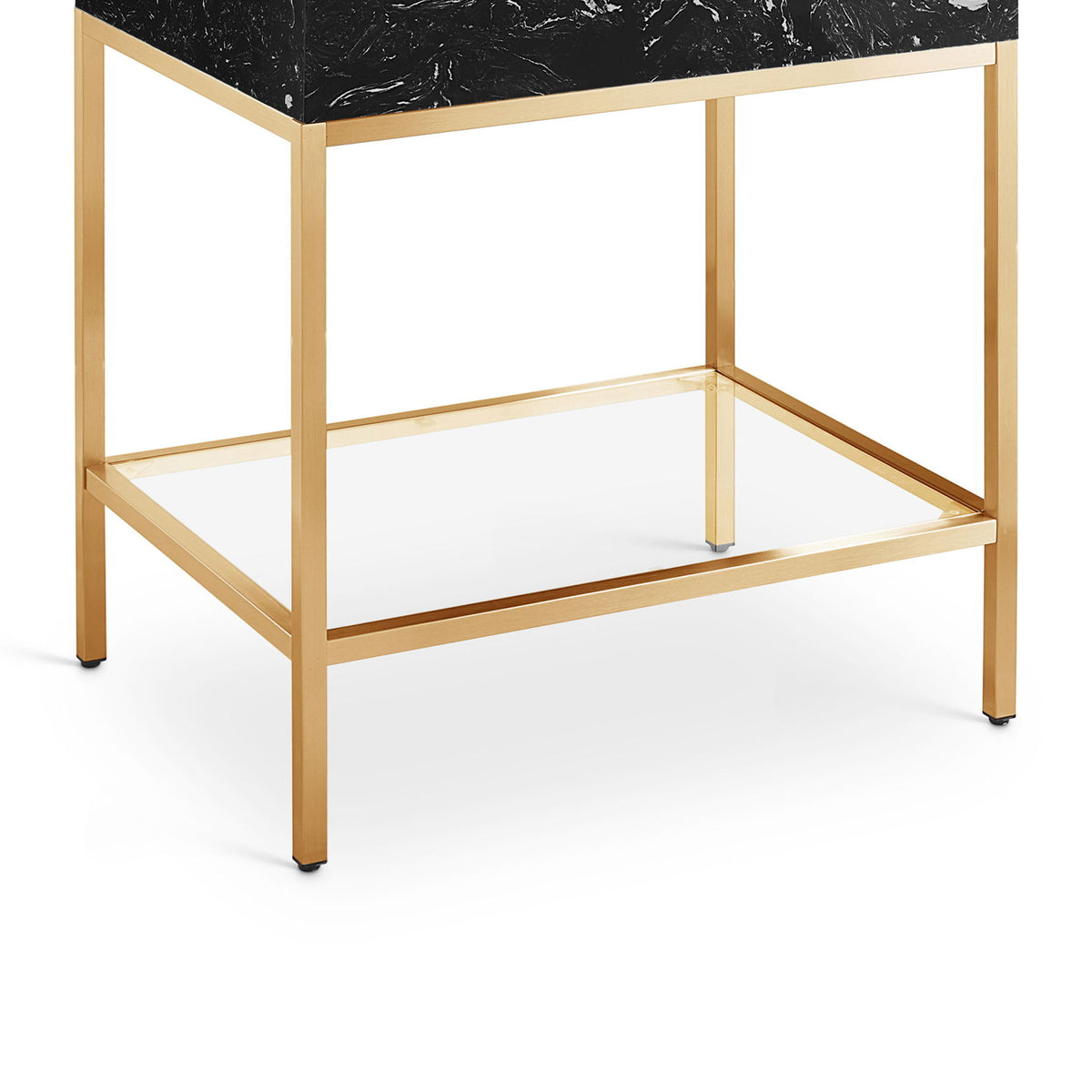 Marmo - Engineered Marble Bathroom Vanity With Gold Base