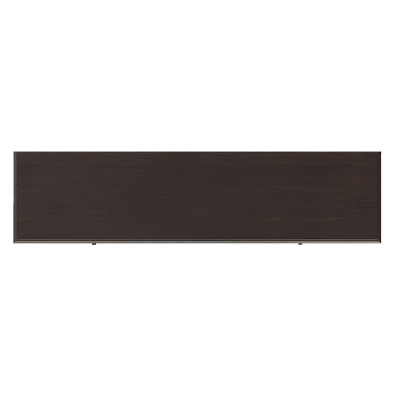 Dark brown wood veneer panel sample