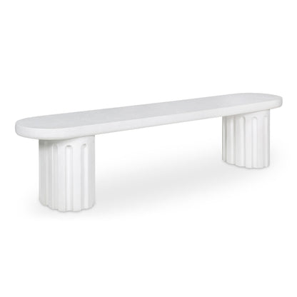 Eris - Outdoor Dining Bench - White