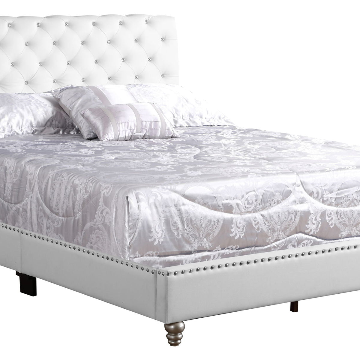 Elegant Transitional Upholstered Bed