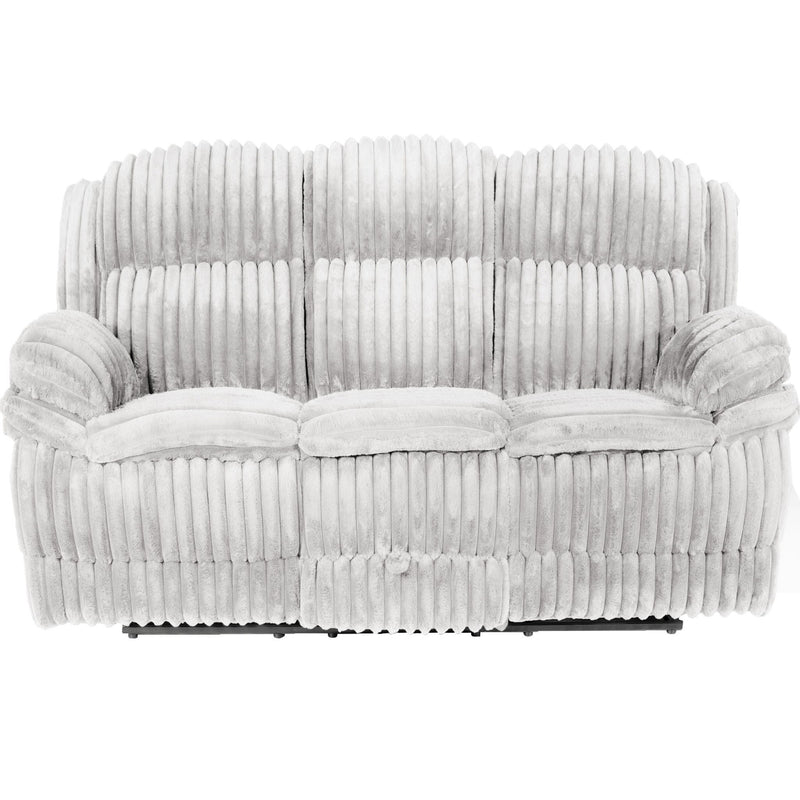 Motion Recliner Sofa With Fold-Down Table, Manual Recline, Charging Station & Cup Holders