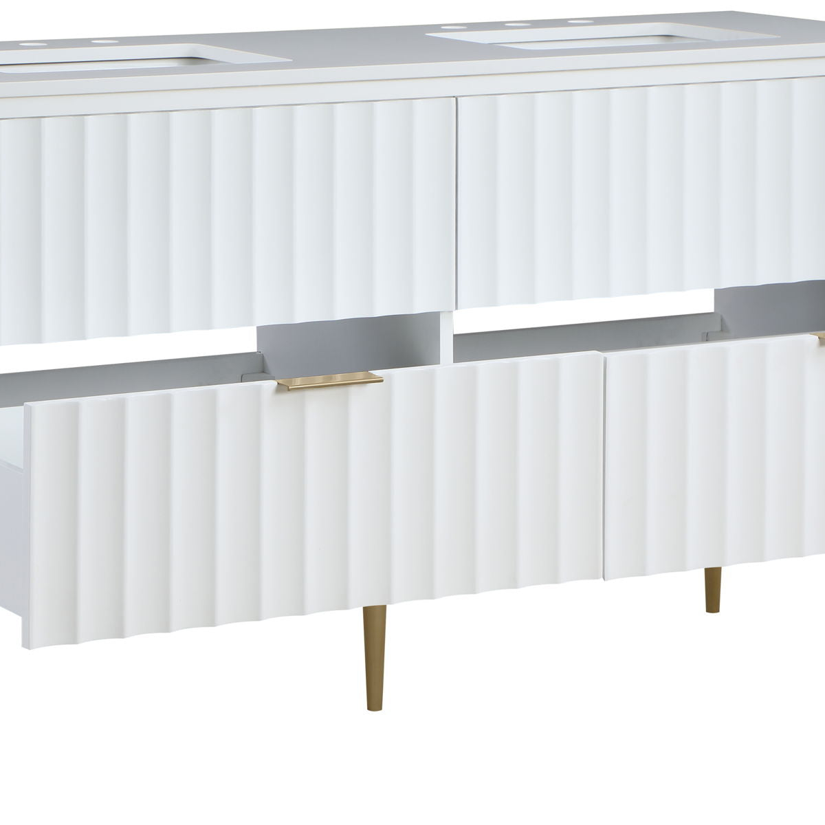Modernist - Bathroom Vanity With Gold Legs