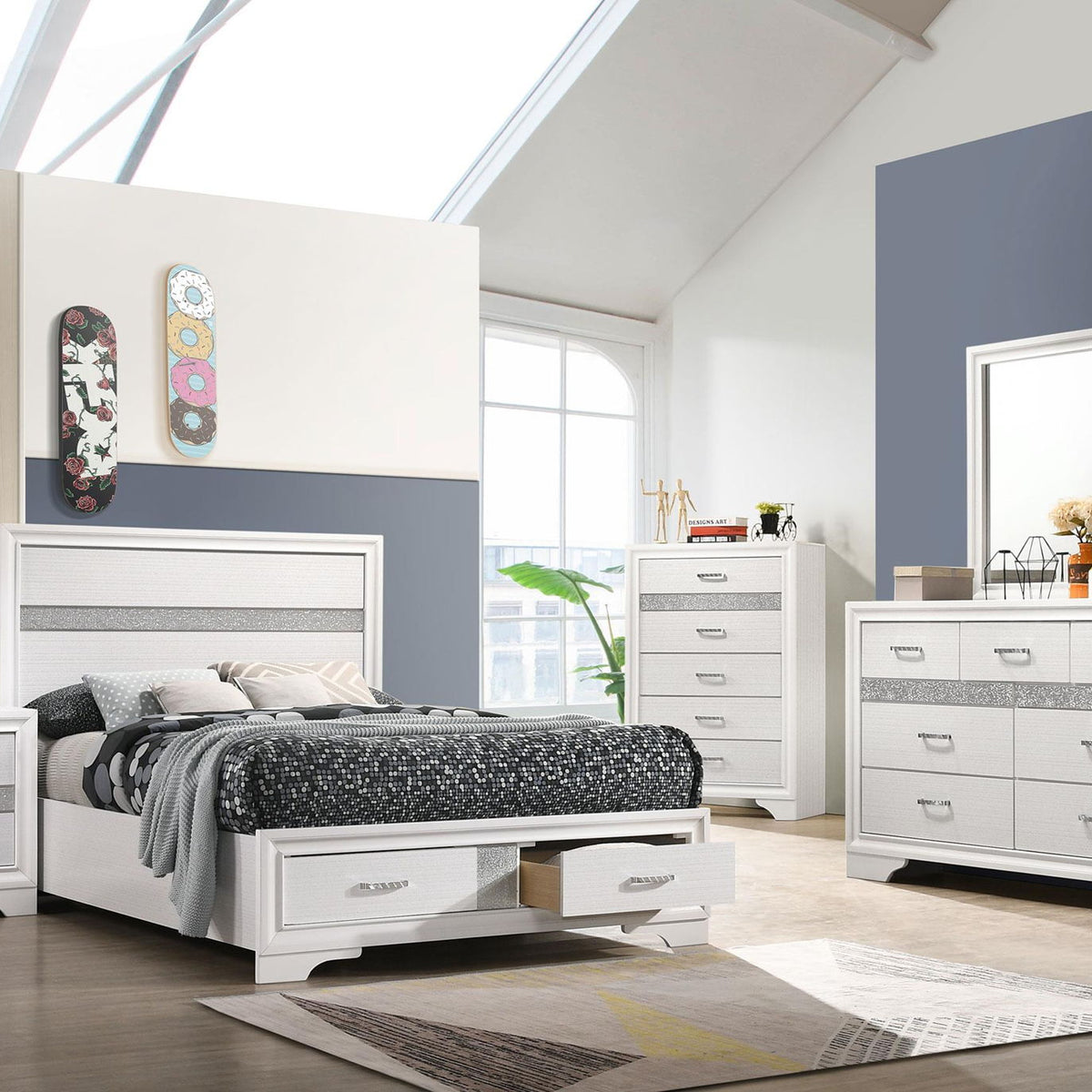 Miranda 5-piece Full Bedroom Set White