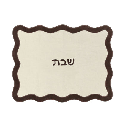 Organic Cotton / Linen Wavy Challah Cover