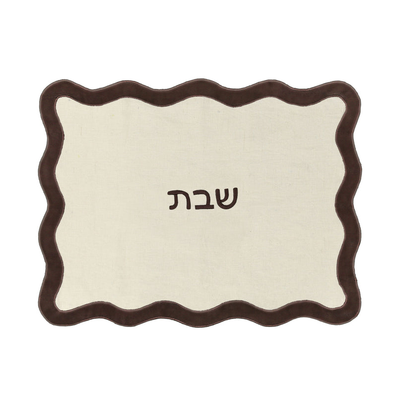 Organic Cotton / Linen Wavy Challah Cover