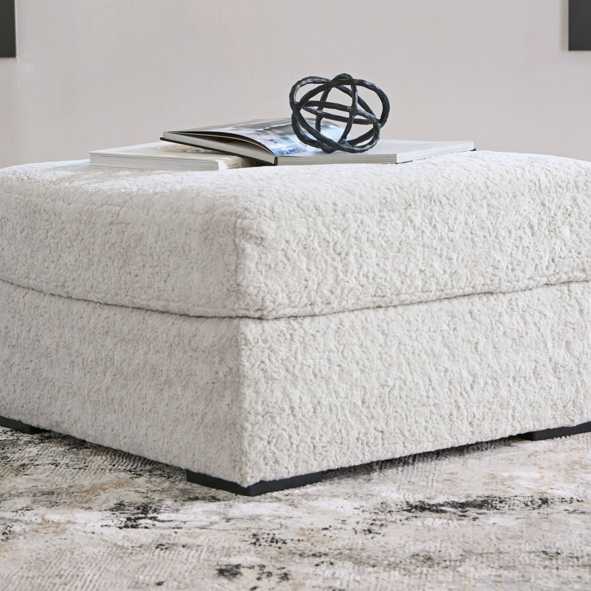 Cuddle Plush - Oversized Accent Ottoman - Arctic