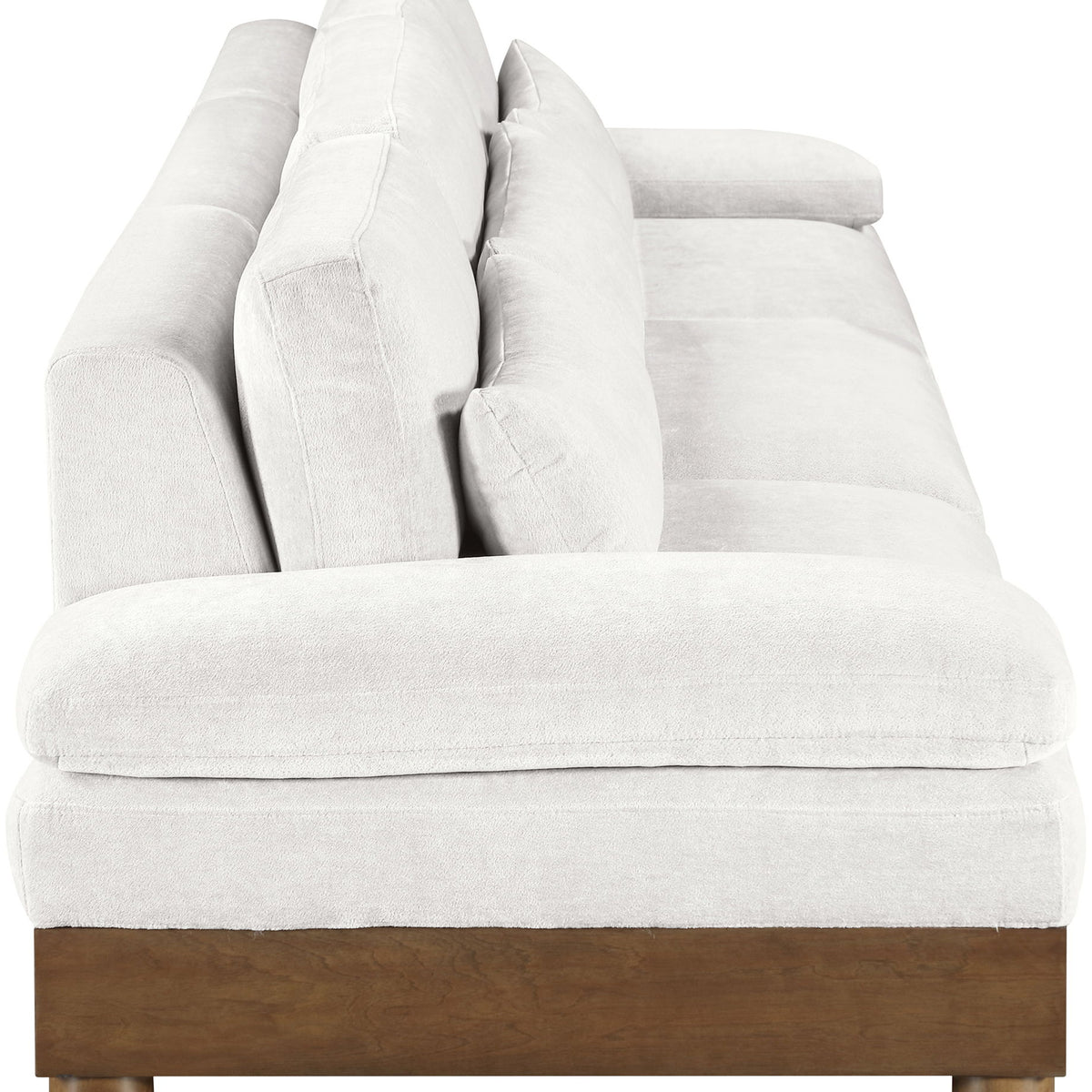 Turin - Chenille Fabric Upholstered Modular Sectional - Cream